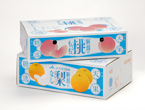 Corrugated containers for Niigata Pears and Peaches
